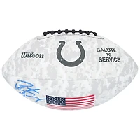 Peyton Manning Indianapolis Colts autographié 2024 Salute To Service Wilson Football