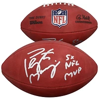 Ballon de football américain Duke en couleurs, autographié par Peyton Manning (Indianapolis Colts