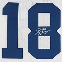 Maillot authentique blanc Mitchell & Ness 2006 Super Bowl Patch autographié par Peyton Manning (Indianapolis Colts)