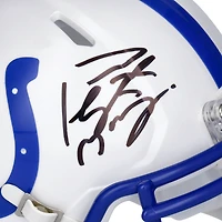 Casque Speed ​​Mini dédicacé par Peyton Manning Indianapolis Colts avec logo rétro Riddell 1995-2003