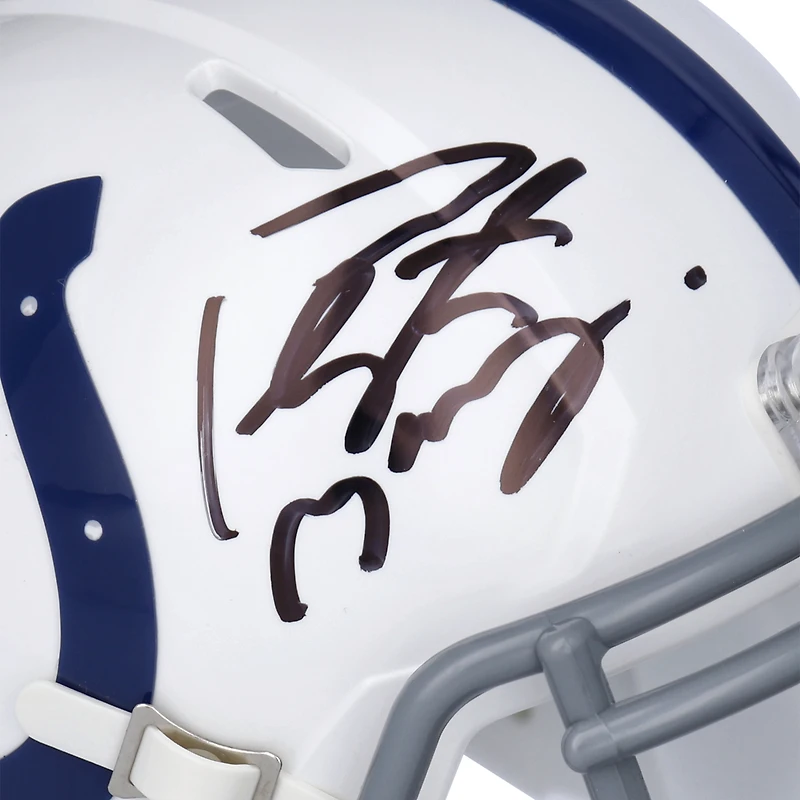 Peyton Manning Indianapolis Colts Autographed Riddell 2004-2019 Throwback Logo Speed Mini Helmet