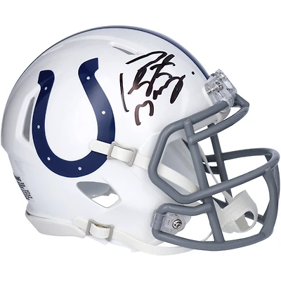 Peyton Manning Indianapolis Colts Autographed Riddell 2004-2019 Throwback Logo Speed Mini Helmet
