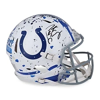 Peyton Manning Indianapolis Colts Autographed Riddell 2020 Speed Authentic Helmet  - Art by King Saladeen - Limited Edition #1/1 - WN55915753