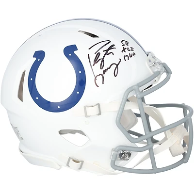 Peyton Manning Indianapolis Colts Autographed Riddell 2020 Speed Authentic Helmet with "SB XLI MVP" Inscription