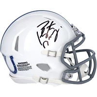 Casque miniature Riddell Speed, logo rétro, saison 2021, autographié par Peyton Manning (Indianapolis Colts)