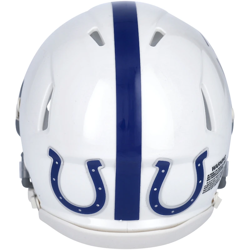Casque Speed ​​Mini dédicacé par Peyton Manning Indianapolis Colts avec logo rétro Riddell pour la saison 2021