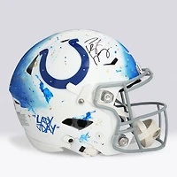 Peyton Manning Indianapolis Colts Autographed Riddell Speed Flex Authentic Helmet - Art by Lady Jday - Limited Edition #1/1