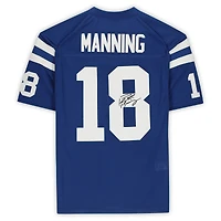 Maillot Royal Mitchell & Ness Legacy autographié par Peyton Manning des Indianapolis Colts