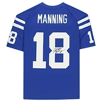 Maillot Royal Mitchell & Ness Legacy autographié par Peyton Manning des Indianapolis Colts