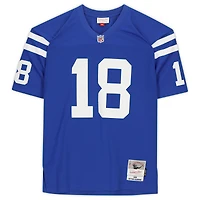 Maillot Royal Mitchell & Ness Legacy autographié par Peyton Manning des Indianapolis Colts