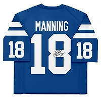 Maillot Royal Mitchell & Ness Legacy autographié par Peyton Manning des Indianapolis Colts