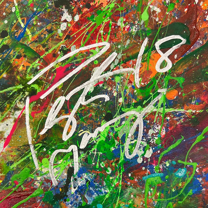 Impression giclée sur toile étirée autographiée de 28" x 28" de Peyton Manning Indianapolis Colts - Art de Murray Henderson