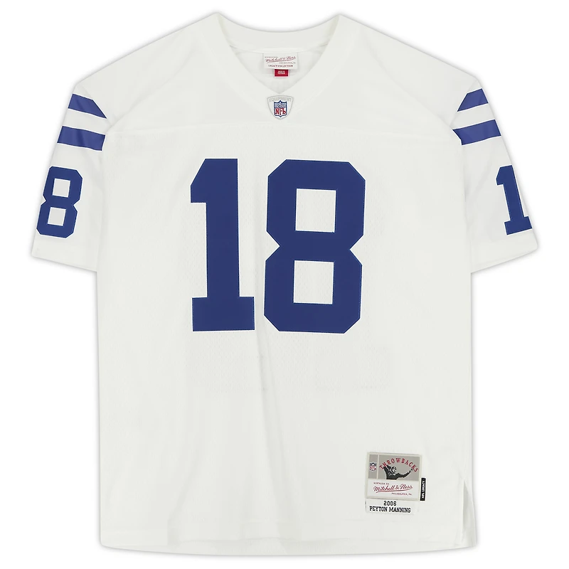 Peyton Manning Indianapolis Colts Autographed White Mitchell & Ness Legacy Jersey with "SB XLI MVP" Inscription