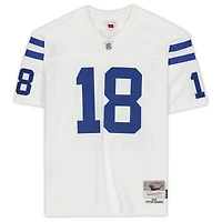 Peyton Manning Indianapolis Colts Autographed White Mitchell & Ness Replica Jersey with "HOF 21" Inscription