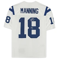 Peyton Manning White Indianapolis Colts Autographed Mitchell & Ness Super Bowl XLI Throwback Authentic Jersey with "HOF 21" Inscription