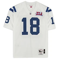 Peyton Manning White Indianapolis Colts Autographed Mitchell & Ness Super Bowl XLI Throwback Authentic Jersey with "HOF 21" Inscription