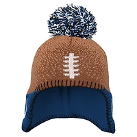 Preschool Brown Indianapolis Colts Football Head Knit Hat with Pom
