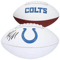 Ballon de football Franklin White Panel autographié par Riley Leonard, Indianapolis Colts
