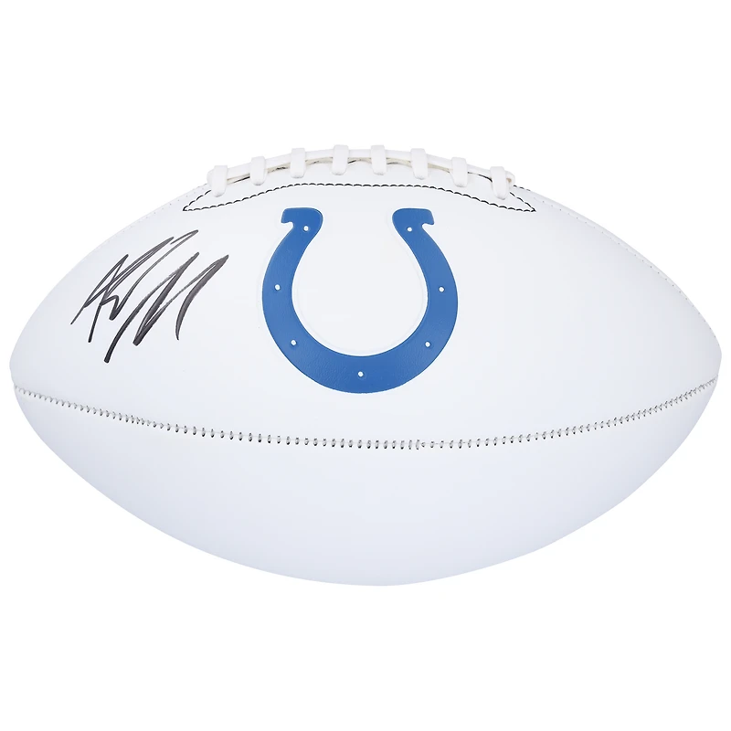 Ballon de football Franklin White Panel autographié par Riley Leonard, Indianapolis Colts