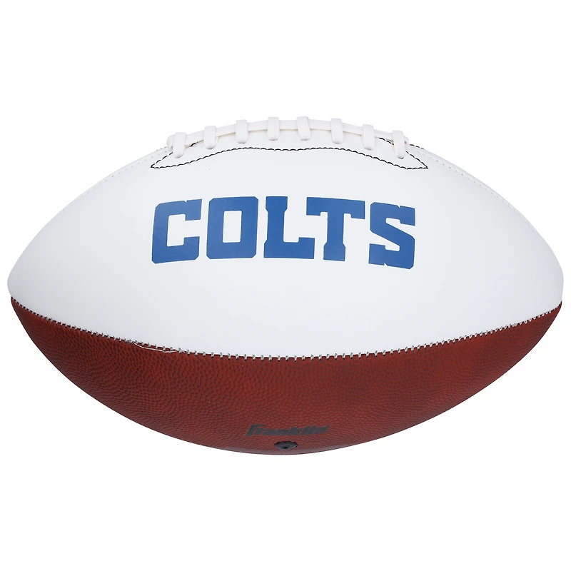 Ballon de football Franklin White Panel autographié par Riley Leonard, Indianapolis Colts