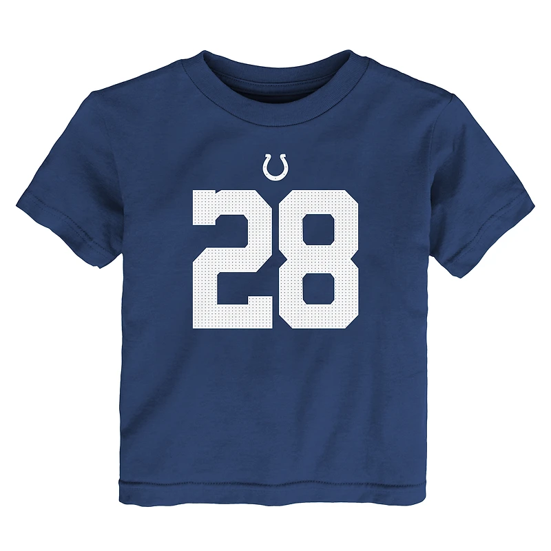 T-shirt Nike pour enfant Jonathan Taylor bleu royal des Indianapolis Colts, avec nom et numéro du joueur
