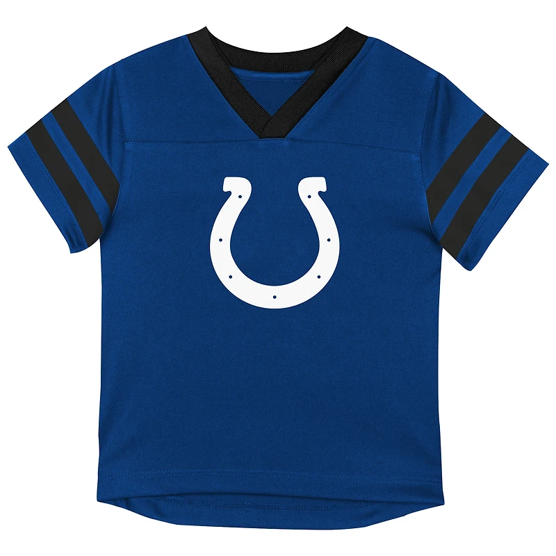Toddler Outerstuff Royal/Black Indianapolis Colts Red Zone V-Neck T-Shirt & Pants Set
