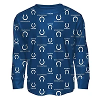 Ensemble de nuit pour tout-petit Outerstuff Royal Indianapolis Colts, t-shirt à manches longues et pantalon imprimé intégral