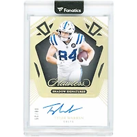 Carte de recrue autographiée de Tyler Warren (Indianapolis Colts) 2025 Panini Flawless Holo Gold Shadow Signatures #RSS-TWN #8/25