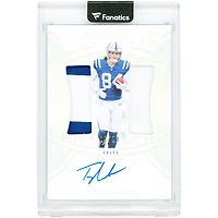 Tyler Warren Indianapolis Colts Autographed 2025 Panini Flawless Holo Silver Rookie Dual Patch Dual-Color Relics #RDPA-TWN #11/20 Rookie Card