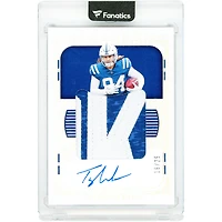 Carte de recrue autographiée de Tyler Warren (Indianapolis Colts) 2025 Panini National Treasures Treasured Impressions Relic #RTI-TWN #16/25