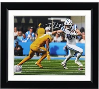 Tyler Warren Indianapolis Colts Autographed 8" x 10" Stiff Arm vs. Los Angeles Chargers Photograph