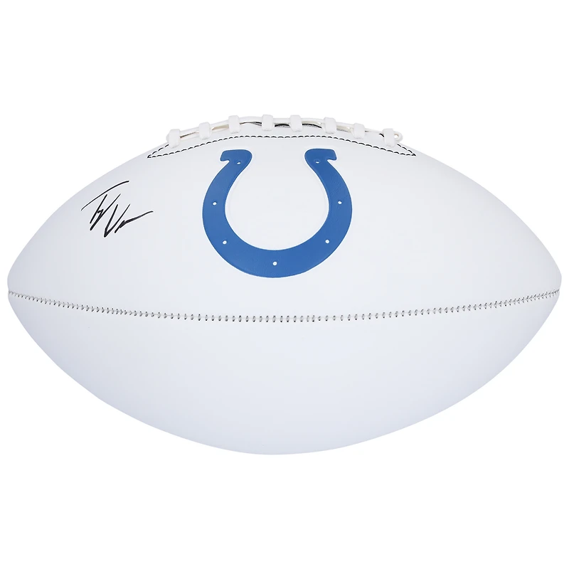 Ballon de football Franklin White Panel autographié par Tyler Warren, Indianapolis Colts