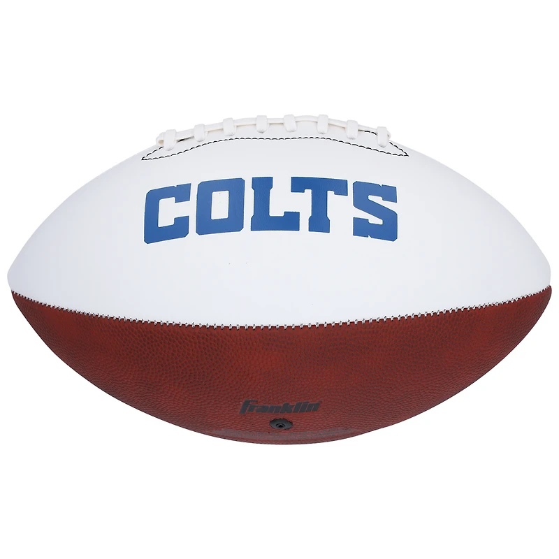 Ballon de football Franklin White Panel autographié par Tyler Warren, Indianapolis Colts