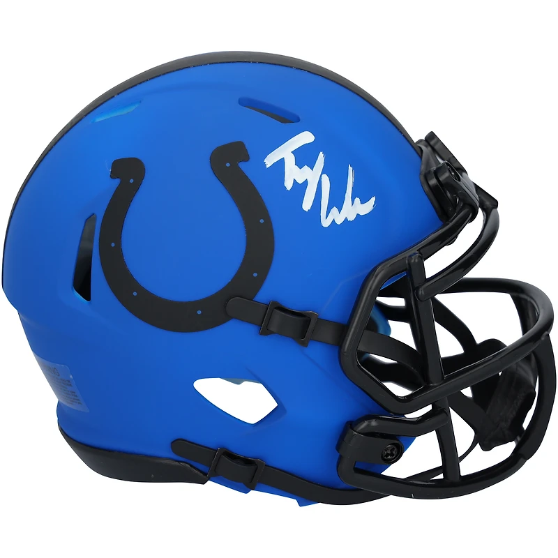 Tyler Warren Indianapolis Colts Autographed Riddell Rave Speed Mini Helmet
