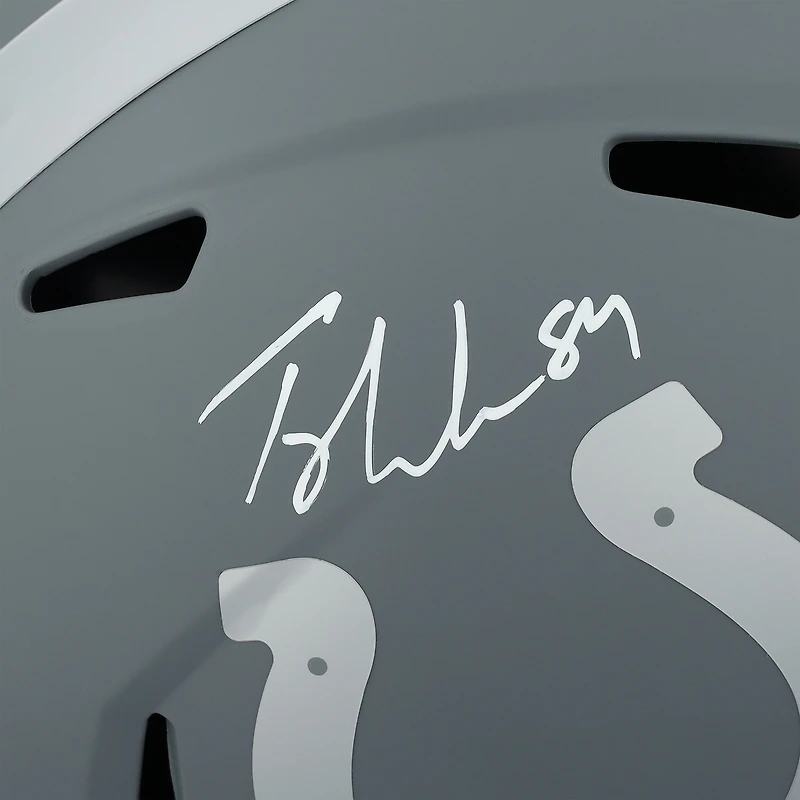 Casque réplique Riddell Slate Speed ​​autographié par Tyler Warren des Indianapolis Colts