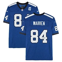 Maillot alternatif bleu royal Nike autographié par Tyler Warren des Indianapolis Colts