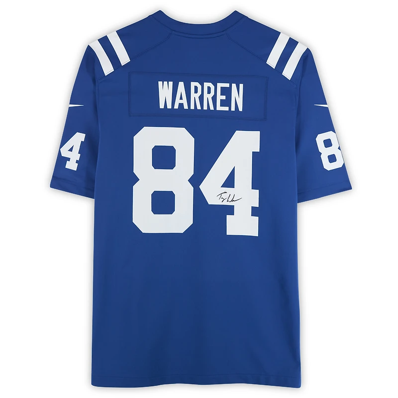 Tyler Warren Indianapolis Colts Autographed Royal Nike Game Jersey 