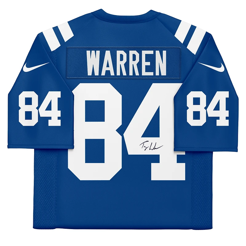 Tyler Warren Indianapolis Colts Autographed Royal Nike Game Jersey 