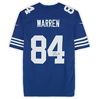 Maillot rétro Nike royal autographié par Tyler Warren des Indianapolis Colts
