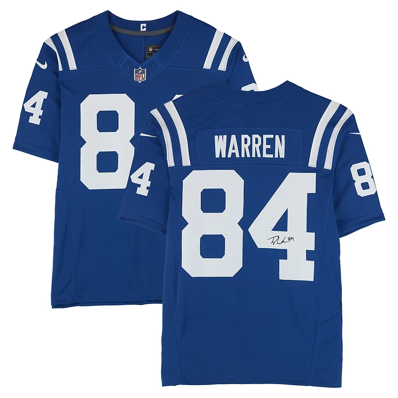 Tyler Warren Indianapolis Colts Autographed Royal Nike Vapor F.U.S.E. Limited Jersey
