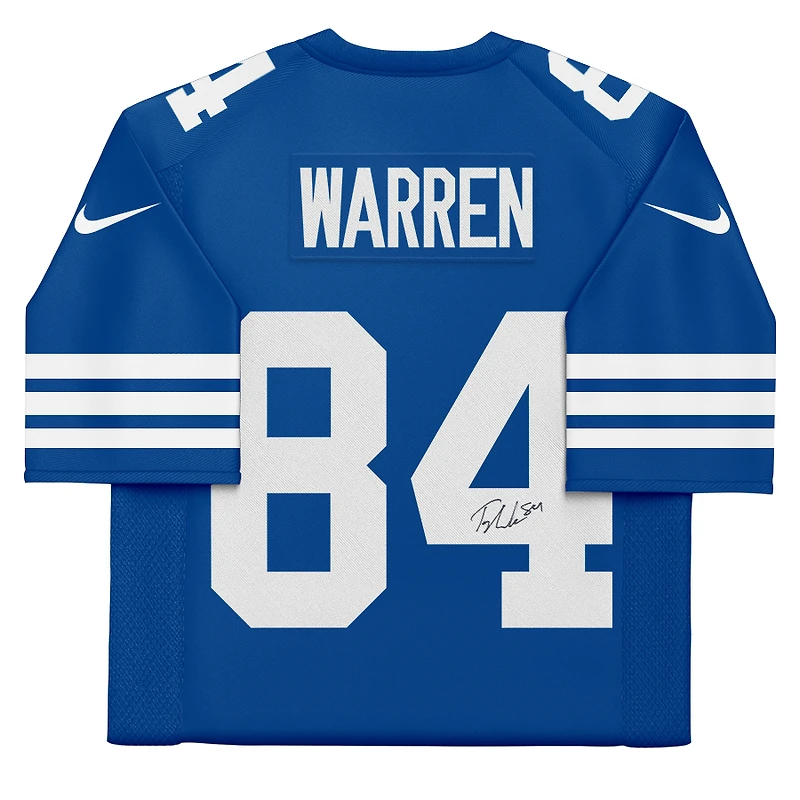 Tyler Warren Indianapolis Colts Autographed Royal Throwback Nike Limited Jersey