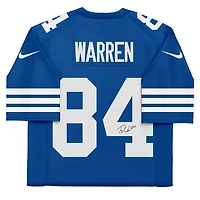 Tyler Warren Indianapolis Colts Autographed Royal Throwback Nike Limited Jersey