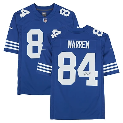 Tyler Warren Indianapolis Colts Autographed Royal Throwback Nike Limited Jersey