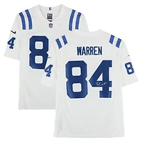 Maillot blanc Nike Limited autographié de Tyler Warren, Indianapolis Colts