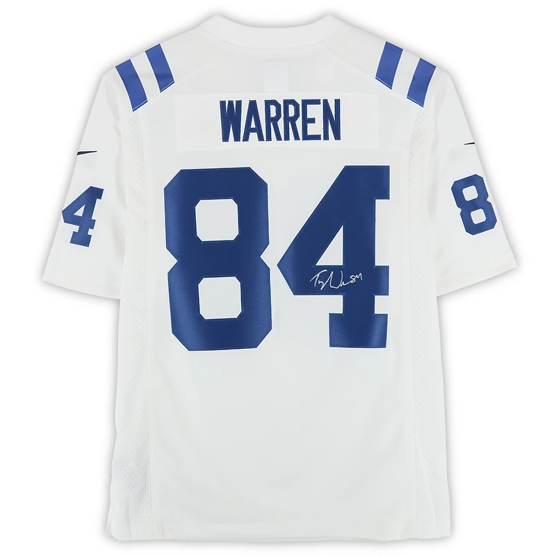 Tyler Warren Indianapolis Colts Autographed White Nike Limited Jersey