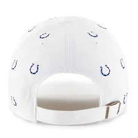 Unisex '47 White Indianapolis Colts Confetti Clean Up Adjustable Hat