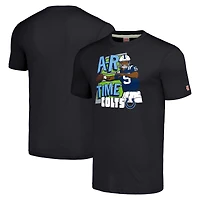 T-shirt unisexe en mélange de trois matières, hommage à Anthony Richardson Sr., couleur anthracite, représentant une caricature du joueur des Indianapolis Colts.