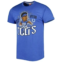 Unisex Homage Jonathan Taylor Heather Royal Indianapolis Colts Caricature Player Tri-Blend T-Shirt