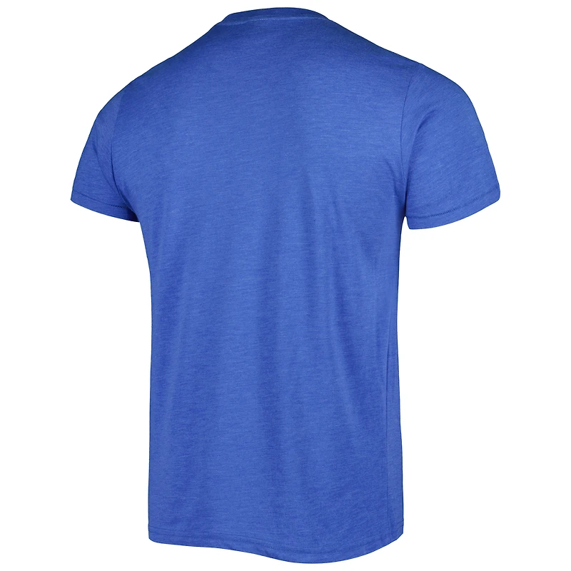 Unisex Homage Jonathan Taylor Heather Royal Indianapolis Colts Caricature Player Tri-Blend T-Shirt