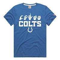 T-shirt unisexe Hommage Royal Indianapolis Colts NFL ASL Collection par Love Sign Tri-Blend